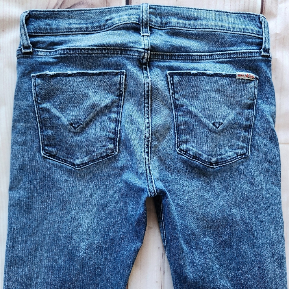 Hudson "Nico Midrise Ankle" Cropped Blue Jeans | Women's Size 27 - Picture 8 of 12